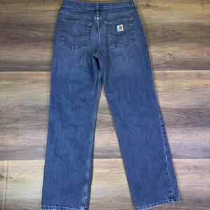 Carhartt Relaxed Fit Jeans 30x32 Dark Wash Denim Workwear